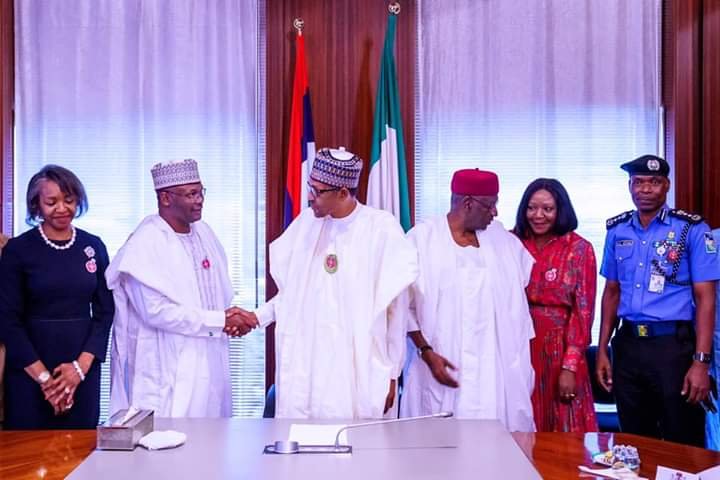 Buhari Meets INEC and Police Chiefs