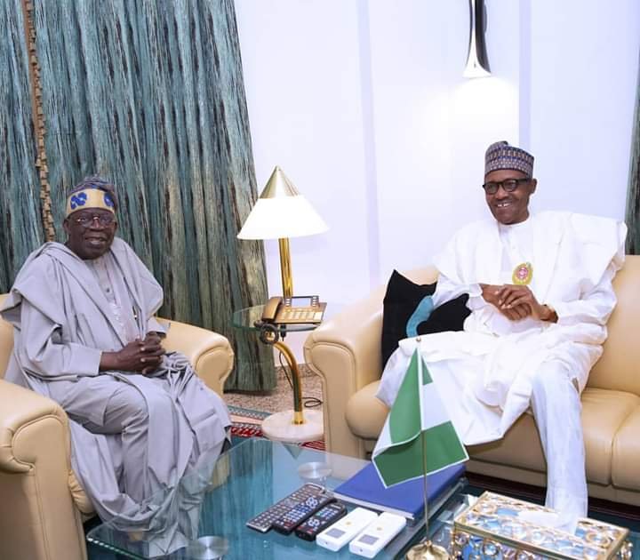 Tinubu Reacts After Meeting with President Muhammadu Buhari