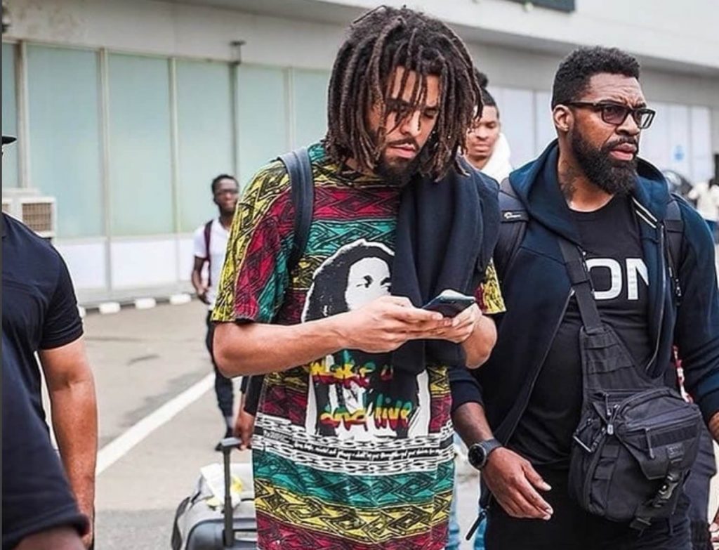 US rapper J. Cole arrives Nigeria for first-time concert - TOKTOK9JA MEDIA