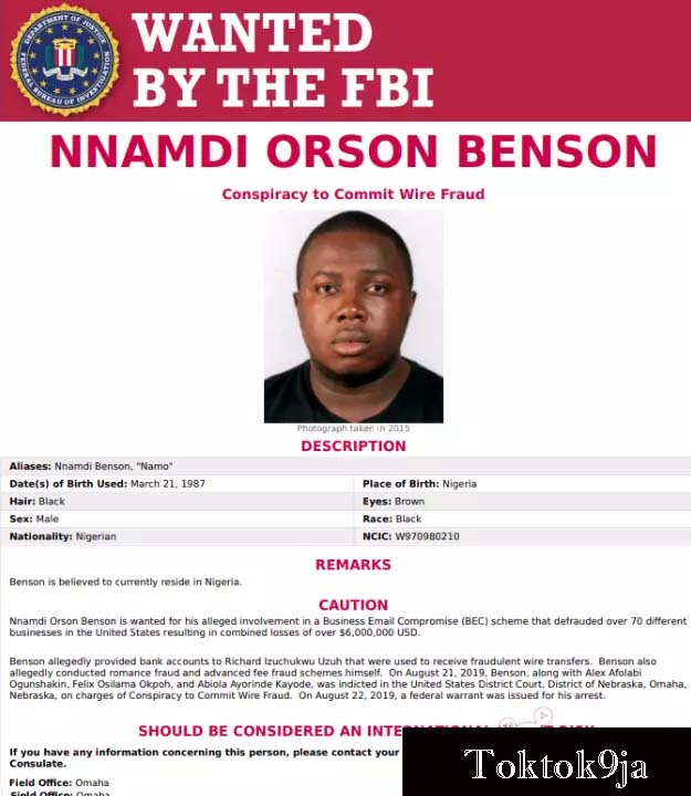 Six Nigerians Declared World's Most Wanted by FBI for $6m Cyber Crime