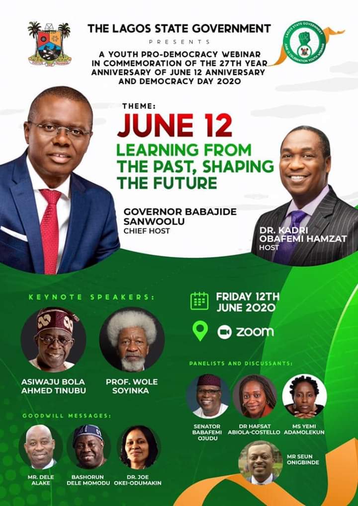 Invitation to Attend Youth Pro-Democracy Webinar by Lagos State Government