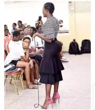 Nigerians React As Teacher Wears This Outfit to Class