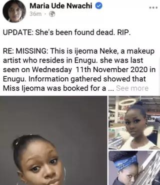 Make-up Artist Found Dead 