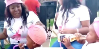 VIDEO: South African Woman Slammed For Giving Her Little Daughter Shisa to Smoke at A Party