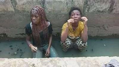 See The Two Young Female Robbers Caught And Disgraced In Rivers State
