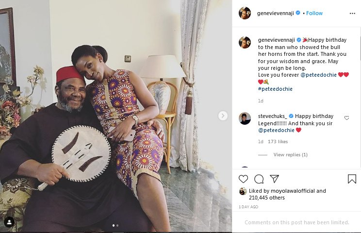 AWESOME! See What Genevieve Nnaji Did With Pete Edochie On His 74th Birthday