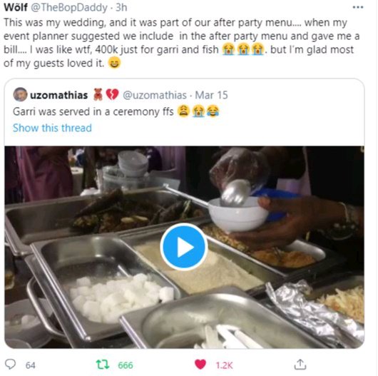 SENSE OR NONSENSE? Couple Shares Garri And Fried Fish At Their Wedding Ceremony - SEE The Amount They Spent (VIDEO)