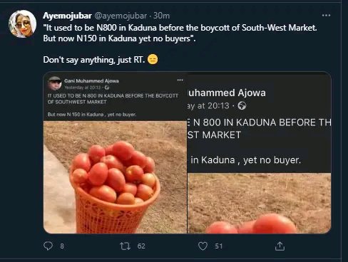 Man Cries Over The New Price Of Tomatoes In The North, Saying It Used To Be 800 Naira But Now It's Just N150
