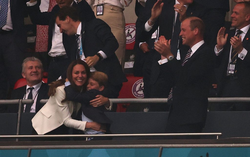 Sweet new footage emerges of ‘protective’ Kate Middleton putting her arm around Prince George at Euros 2020 final
