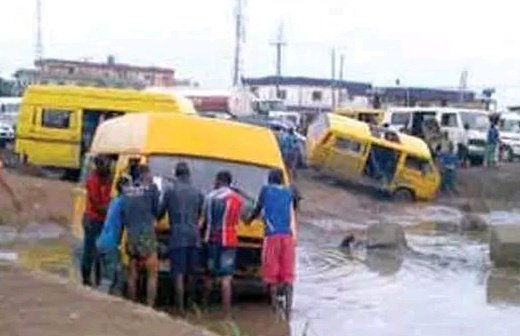 Lagos State Residents Lament Over Poor State of Roads, See the Photos