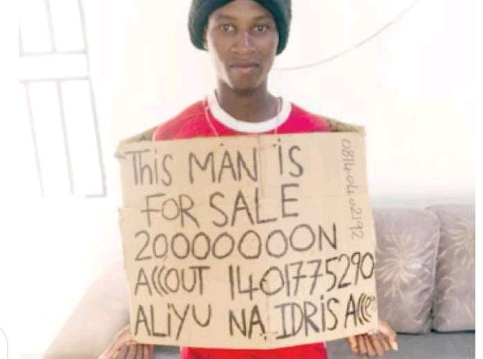 See What Hisbah Did to This Guy Who Put Himself for Sale in Kano