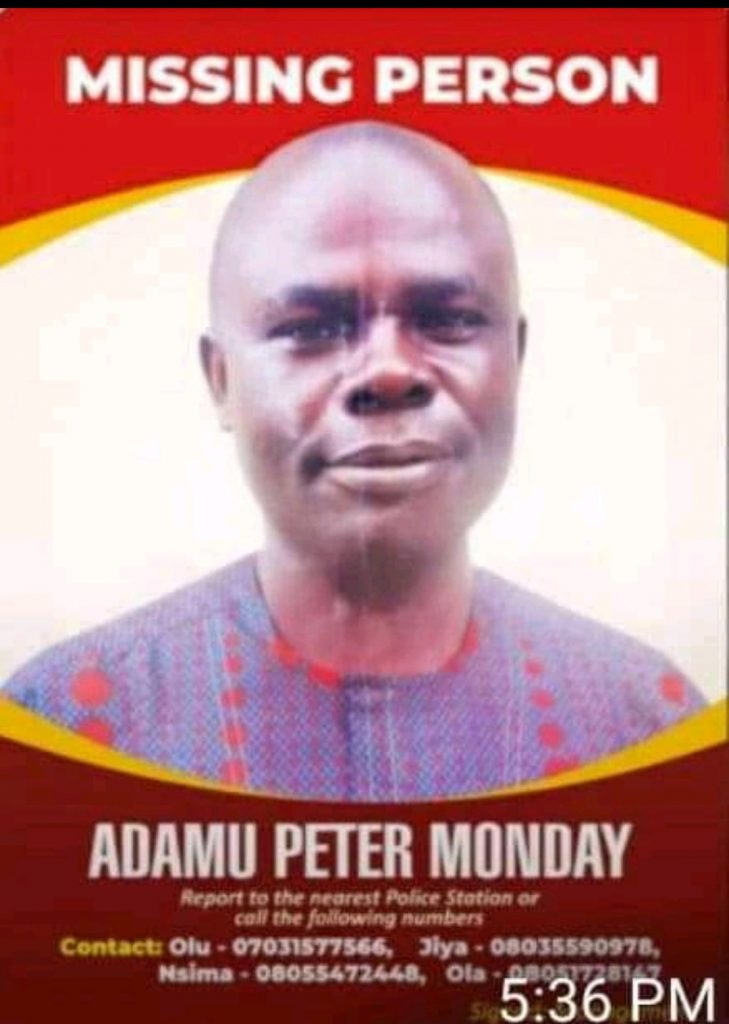 TRCN Staff - Adamu Peter Declared Missing, Please Help Find Him