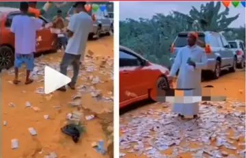 Yahoo Boys Spray Money On Mallam For Preparing Juju that Worked for Them (VIDEO)