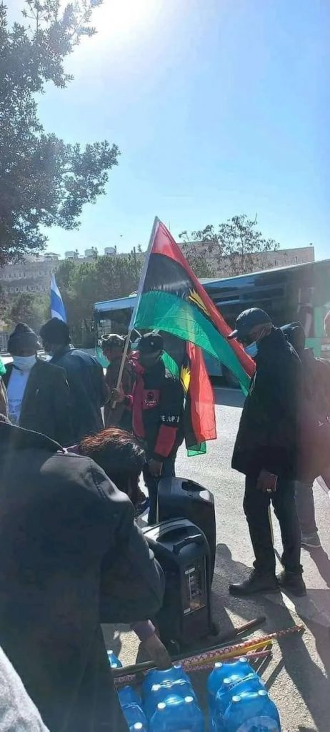 IPOB Members Stage Protest in Jerusalem Demand Unconditional Release of its Leader Mazi Nnamdi Kanu
