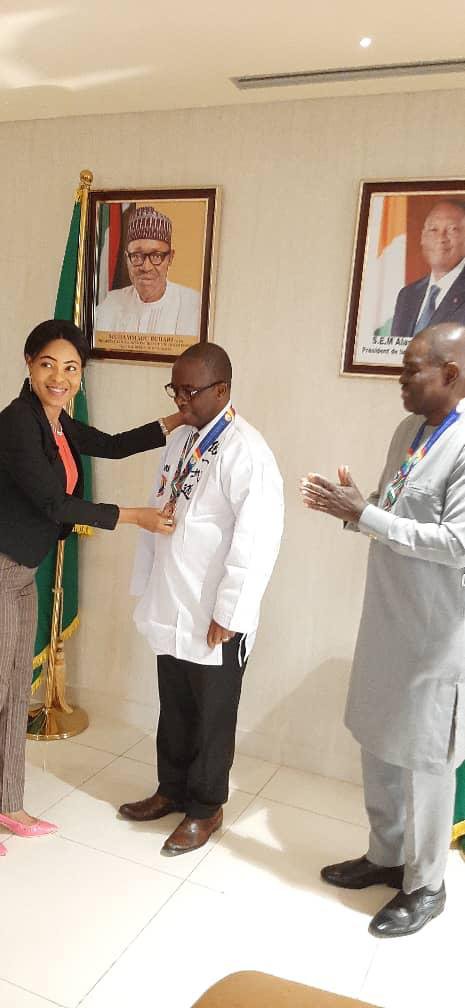 Ivorian Ambassador Traore Kalilou Bags Award from Team Tongilmoodo Nigeria
