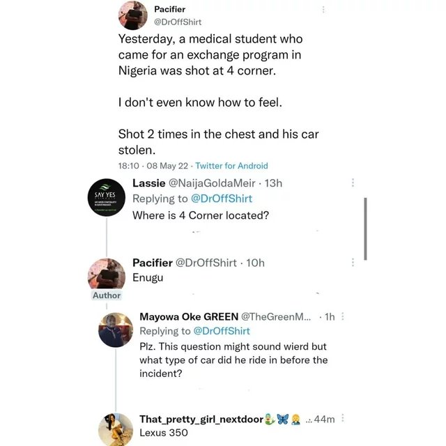 "I wish you never came back to Nigeria" – Friends mourn medical doctor returnee shot dead in Enugu