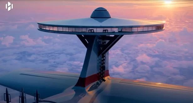 Flying hotel that 'never lands' could see 5,000 guests soar through the skies in luxury