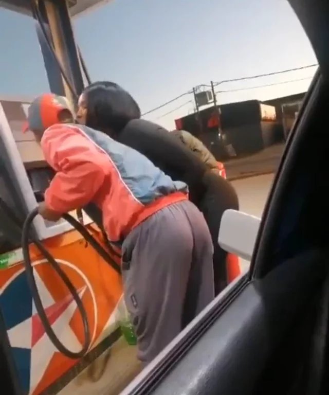 Trending Video of Lady $$xu@lly Abusing A Male Petrol Attendant In South Africa