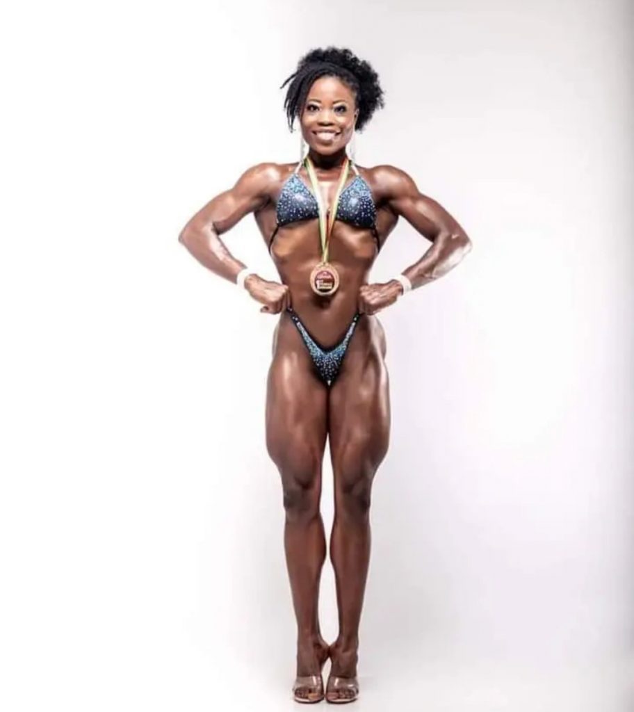 Meet Ghana's first female bodybuilder to compete in "Man Ghana"