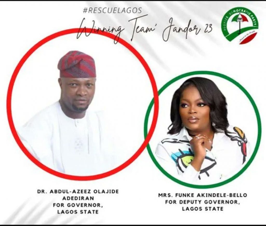 Just In: Actress Funke Akindele Becomes PDP's Deputy Governorship Candidate For Lagos State