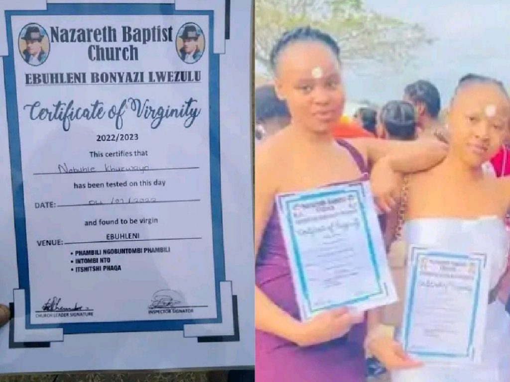 Church Awards Certificate of Virginity to Young Girls After Testing Them - Photos