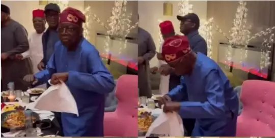 VIDEO: Tinubu Set the Internet on Fire With His  Moves While Dancing to Kizz Daniel's Buga