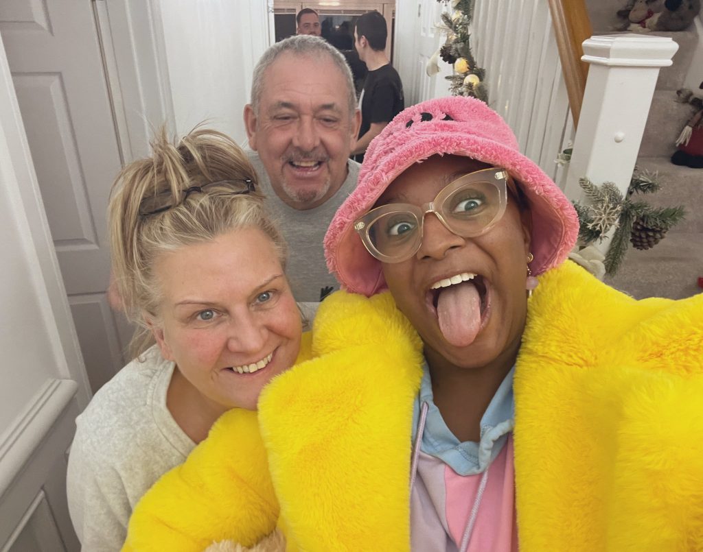 DJ Cuppy All Smiles As She Finally Meets Her Fiancee's Parents "The Taylors"