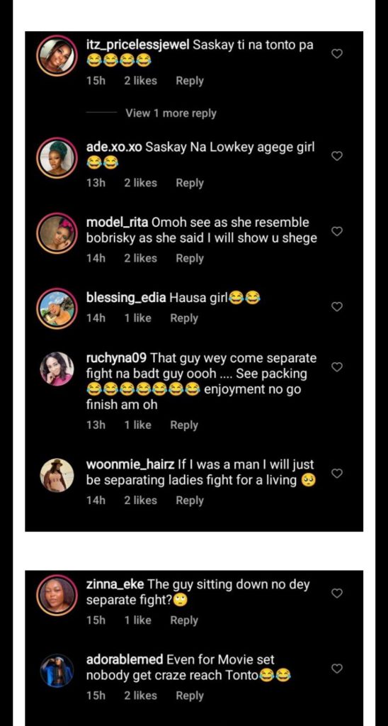 VIDEO: Nollywood Actress Tonto Dikeh gets into a fight with another actress, exchanges heavy blows on Set