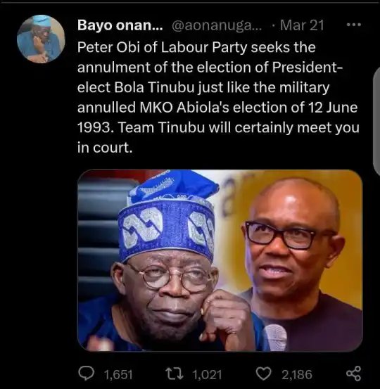 Tinubu's Spokesman Calls Nigerian Youths S0ns of Bitches Starts Social Media W@r