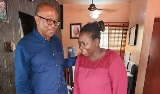 Peter Obi Visits Mrs Jennifer Efidi The Lady St@bbed By Thugs During Presidential Election