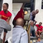 Thief Caught Inside FCMB Bank Ceiling in Lagos While Attempting to Hack Systems (Video)