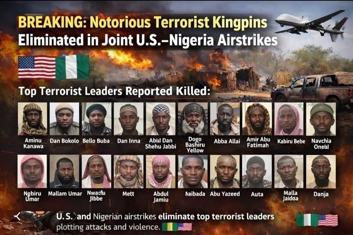BREAKING: List of Notorious Terrorist Allegedly Eliminated in Joint US – Nigeria Airstrikes