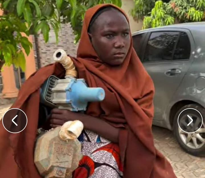 Teenage Girl Caught Red-Handed With Heavy Pumping Machine as Residents Reject Police Involvement