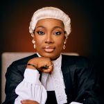 confident female lawyer in traditional attire
