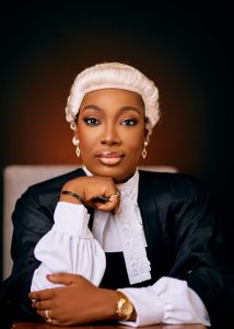 confident female lawyer in traditional attire