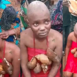 TikToker Undergoes Traditional Cleansing After Filming Oloolu Masquerade Procession in Ibadan